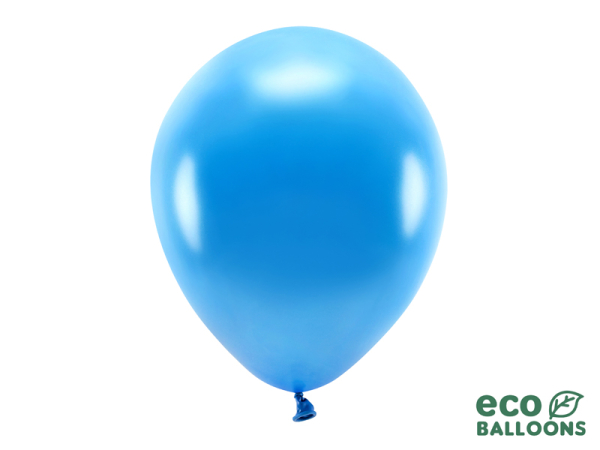 Eco Balloons 30cm metallic, blue (1 pkt / 10 pc.)