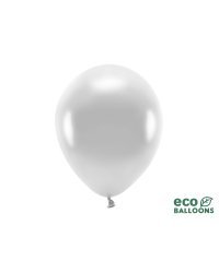 Eco Balloons 30cm metallic, silver (1 pkt / 10 pc.)