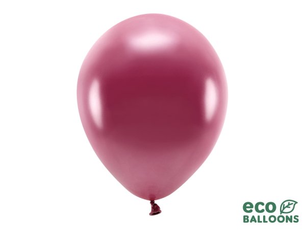 Eco Balloons 30cm metallic, deep red (1 pkt / 100 pc.)