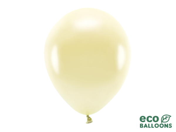 Eco Balloons 30cm metallic, straw (1 pkt / 10 pc.)