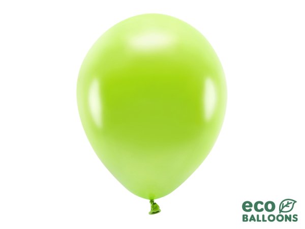 Eco Balloons 30cm metallic, green apple (1 pkt / 10 pc.)