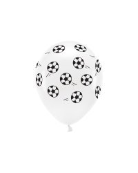 Pastel Eco Balloons 33 cm, Footballs (1 pkt / 6 pc.)