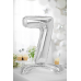 Standing foil balloon Number ''7'', 70cm, silver