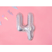 Foil Balloon Number ''4'', 35cm, holographic