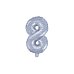 Foil Balloon Number ''8'', 35cm, holographic