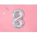 Foil Balloon Number ''8'', 35cm, holographic