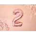 Foil Balloon Number ''2'', 35cm, rose gold