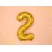 Foil Balloon Number ''2'', 35cm, gold