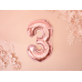 Foil Balloon Number ''3'', 35cm, rose gold