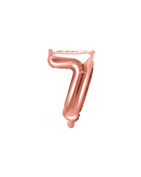 Foil Balloon Number ''7'', 35cm, rose gold