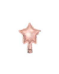 Foil balloons Stars, 12cm, rose gold (1 pkt / 25 pc.)