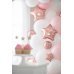 Foil balloons Stars, 12cm, rose gold (1 pkt / 25 pc.)