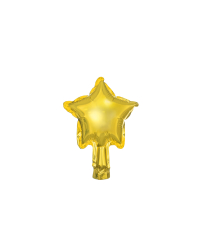 Foil balloons Stars, 12cm, gold (1 pkt / 25 pc.)