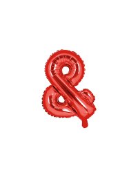 Foil Balloon sign ''&'' 35cm, red