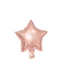 Foil balloons Stars, 22cm, rose gold (1 pkt / 25 pc.)