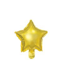 Foil balloons Star, 22cm, gold (1 pkt / 25 pc.)