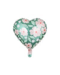 Foil balloons Heart with flowers, 45 cm, mix