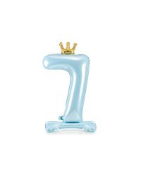  Standing foil balloon Number ''7'' , 84 cm, sky-blue