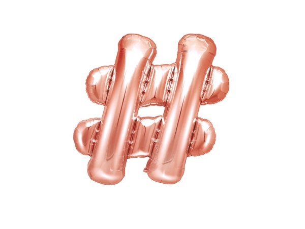 Foil Balloon #, 35cm, rose gold