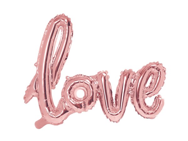 Foil Balloon Love, 73x59cm, rose gold