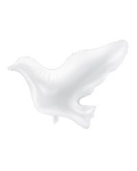 Foil Balloon Dove, white, 77x66cm