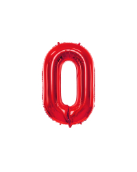 Foil Balloon Number ''0'', 86cm, red