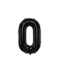 Foil Balloon Number ''0'', 86cm, black