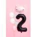 Foil Balloon Number ''2'', 86cm, black