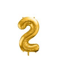 Foil Balloon Number ''2'', 86cm, gold