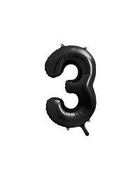 Foil Balloon Number ''3'', 86cm, black