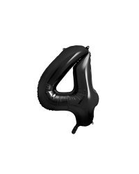 Foil Balloon Number ''4'', 86cm, black