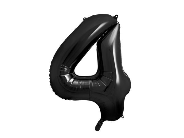 Foil Balloon Number ''4'', 86cm, black