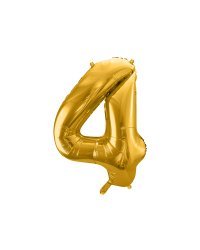 Foil Balloon Number ''4'', 86cm, gold