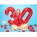 Foil Balloon Number ''7'', 86cm, red