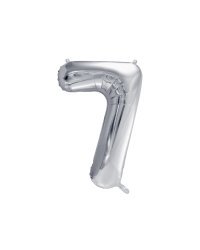 Foil Balloon Number ''7'', 86cm, silver