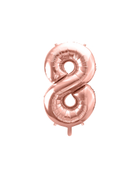 Foil Balloon Number ''8'', 86cm, rose gold