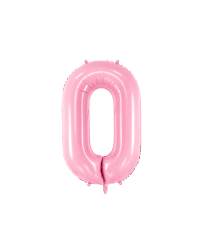 Foil Balloon Number ''0'', 86cm, pink