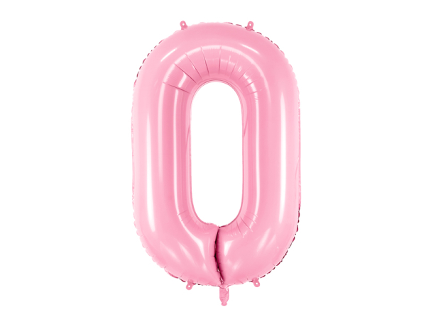 Foil Balloon Number ''0'', 86cm, pink