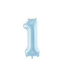 Foil Balloon Number ''1'', 86cm, light blue