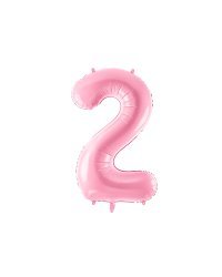 Foil Balloon Number ''2'', 86cm, pink