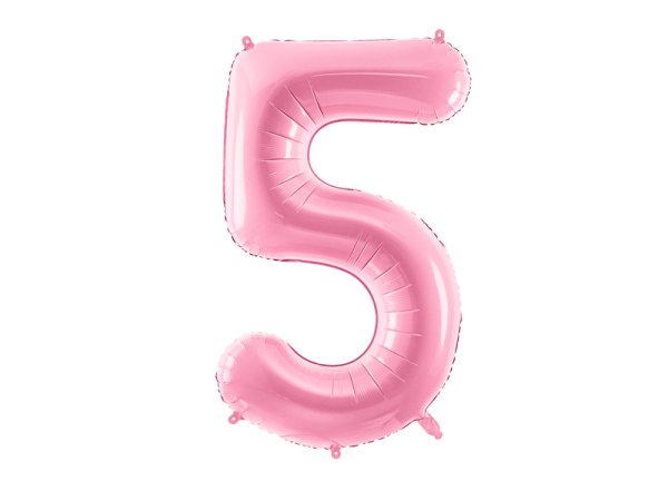 Foil Balloon Number ''5'', 86cm, pink