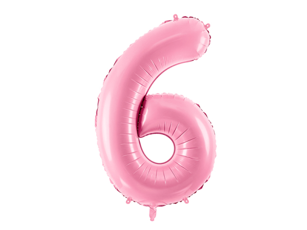 Foil Balloon Number ''6'', 86cm, pink