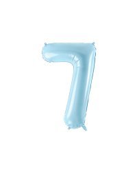 Foil Balloon Number ''7'', 86cm, light blue