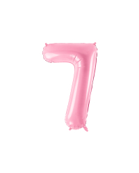 Foil Balloon Number ''7'', 86cm, pink