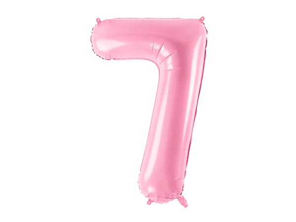 Foil Balloon Number ''7'', 86cm, pink