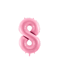 Foil Balloon Number ''8'', 86cm, pink