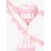 Foil Balloon Heart - It's a girl, 45cm, light pink