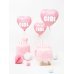 Foil Balloon Heart - It's a girl, 45cm, light pink