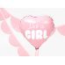 Foil Balloon Heart - It's a girl, 45cm, light pink