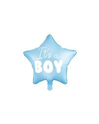 Foil Balloon Star - It's a boy, 48cm, light blue